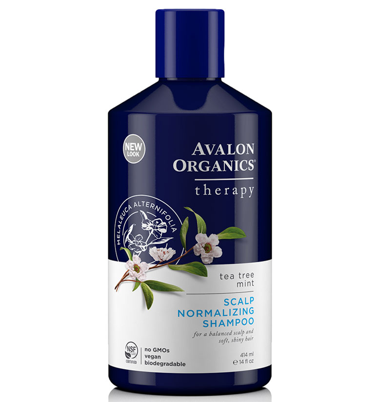 Avalon Organics Scalp Normalizing Tea Tree Mint Shampoo (Blue Bottle) 14oz
