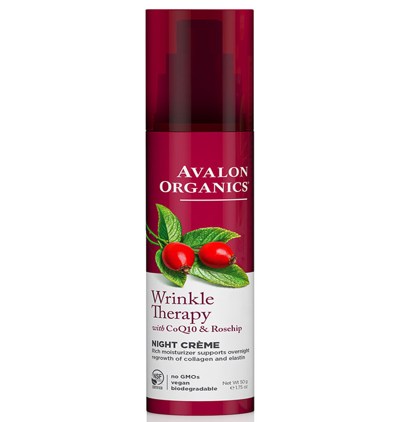 Avalon Organics Wrinkle Therapy With Coq10 & Rosehip Night Creme 1.75oz