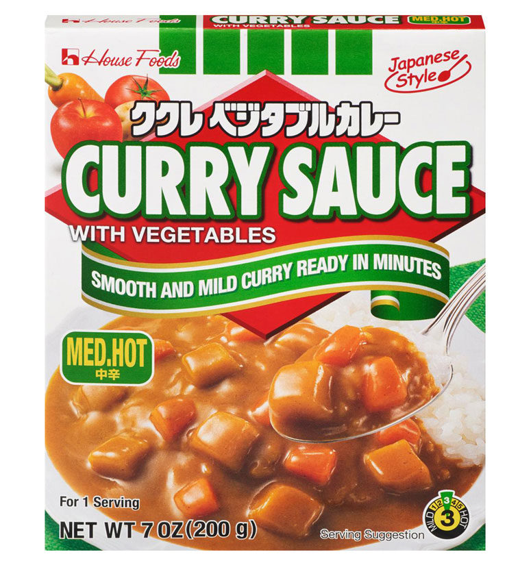 House Foods Kukure Curry Sauce With Veg Med. Hot 200g